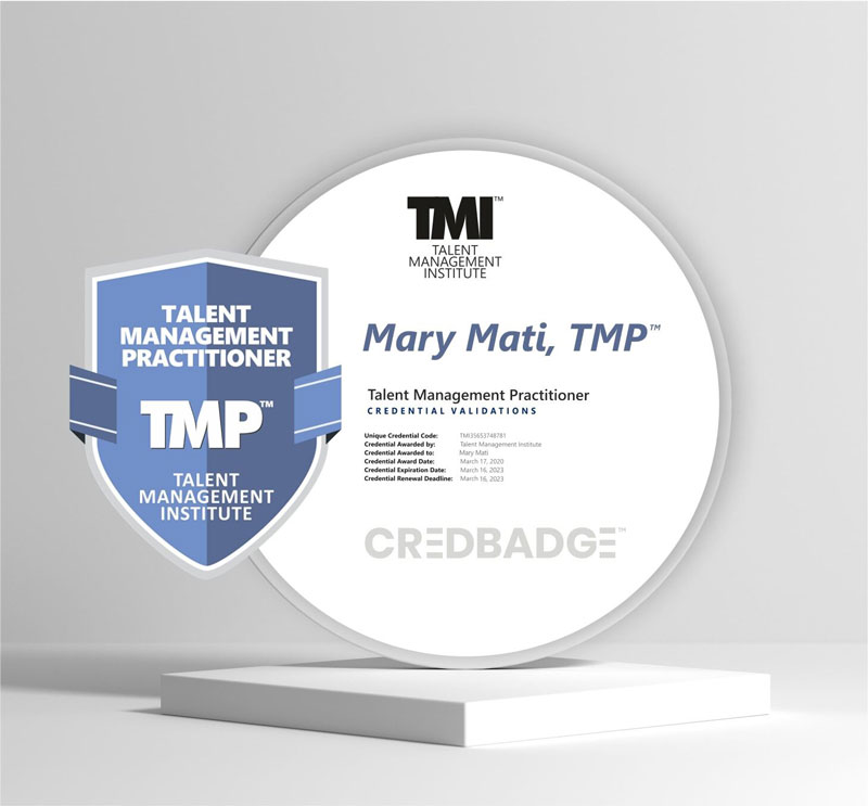 Digitally Badged TMP™ Credential